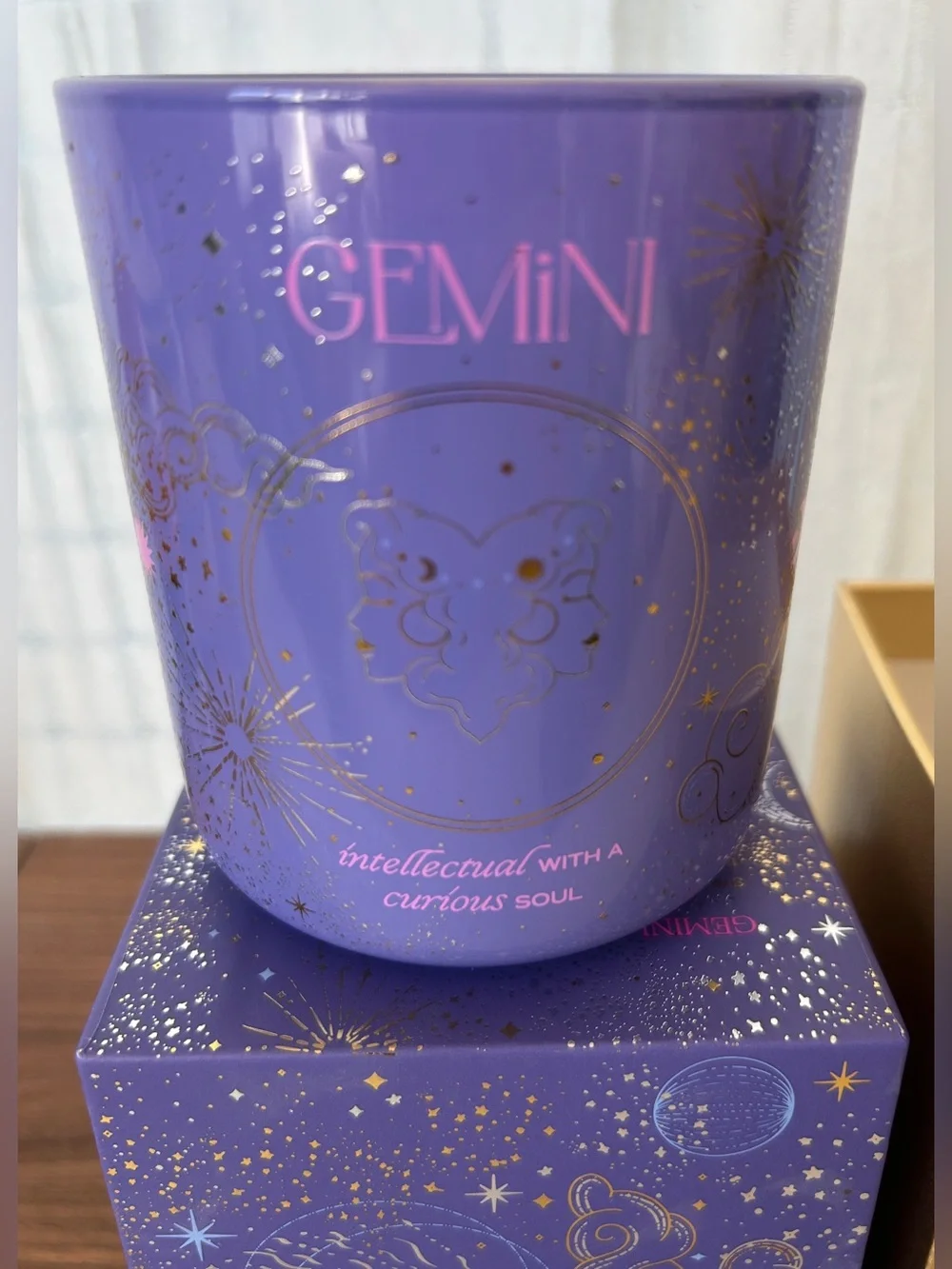 NIB Anthropologie Boxed Zodiac Candle, Gemini